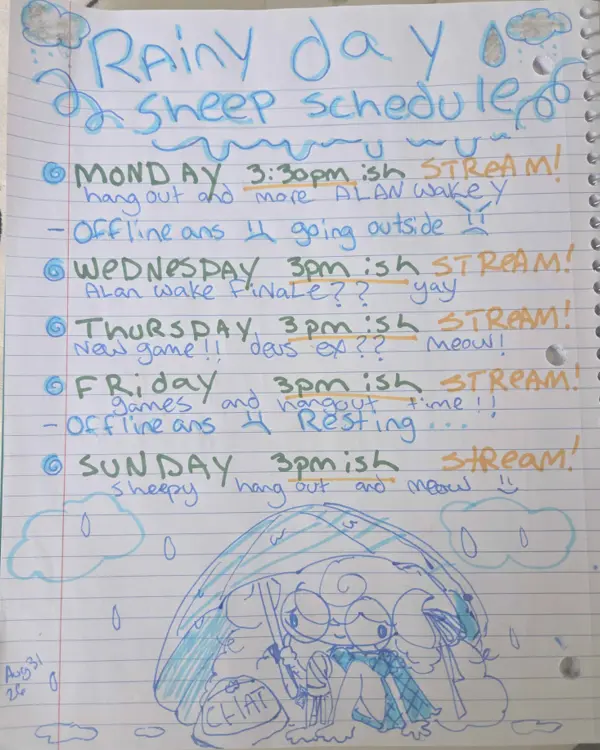 Schedule of 2026-09-01 Schedule of 2026-09-01